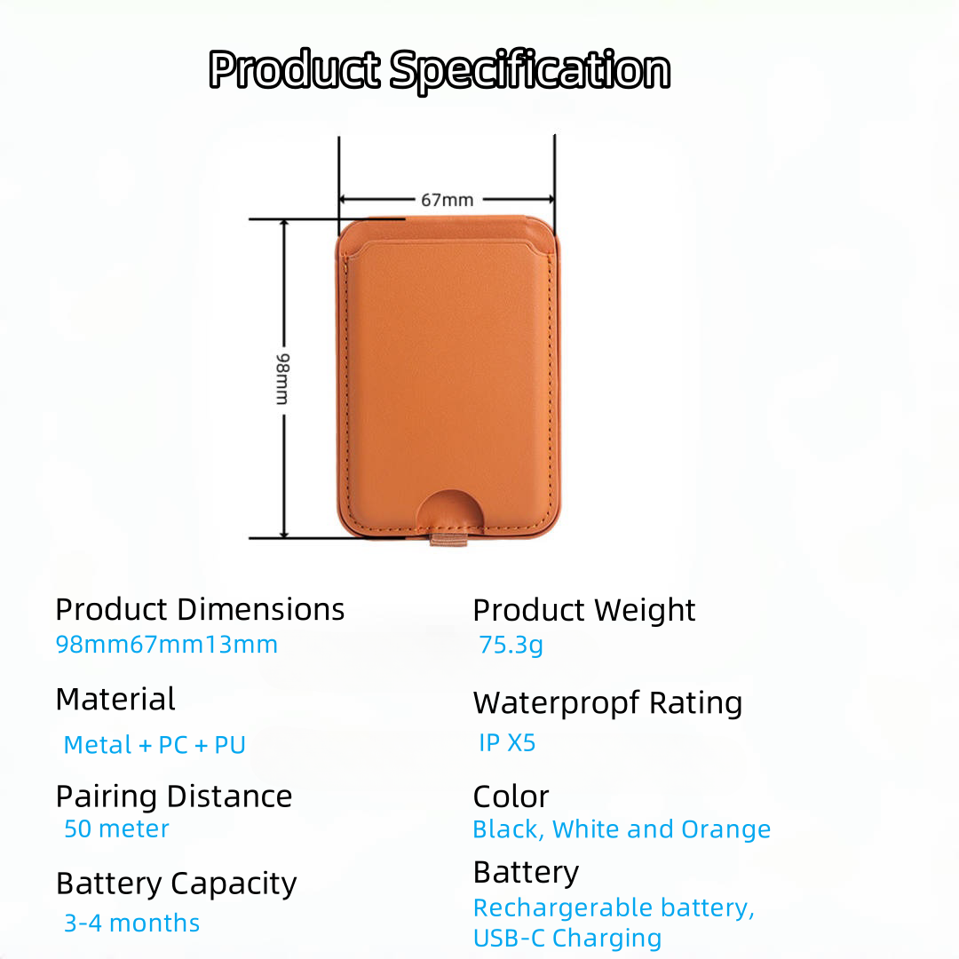 Airtaged Card Case with Magnetic Phone Stand